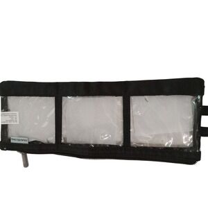 Travelon Clear Triple Pouch Organizer Black Travel Toiletry Accessory Bag